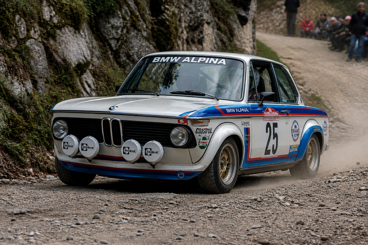 bmw, véhicule ancien, rallye